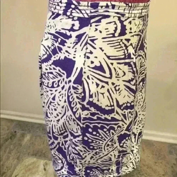 Ann Taylor Purple Floral Pleated Skirt Size 4 - Picture 5 of 5